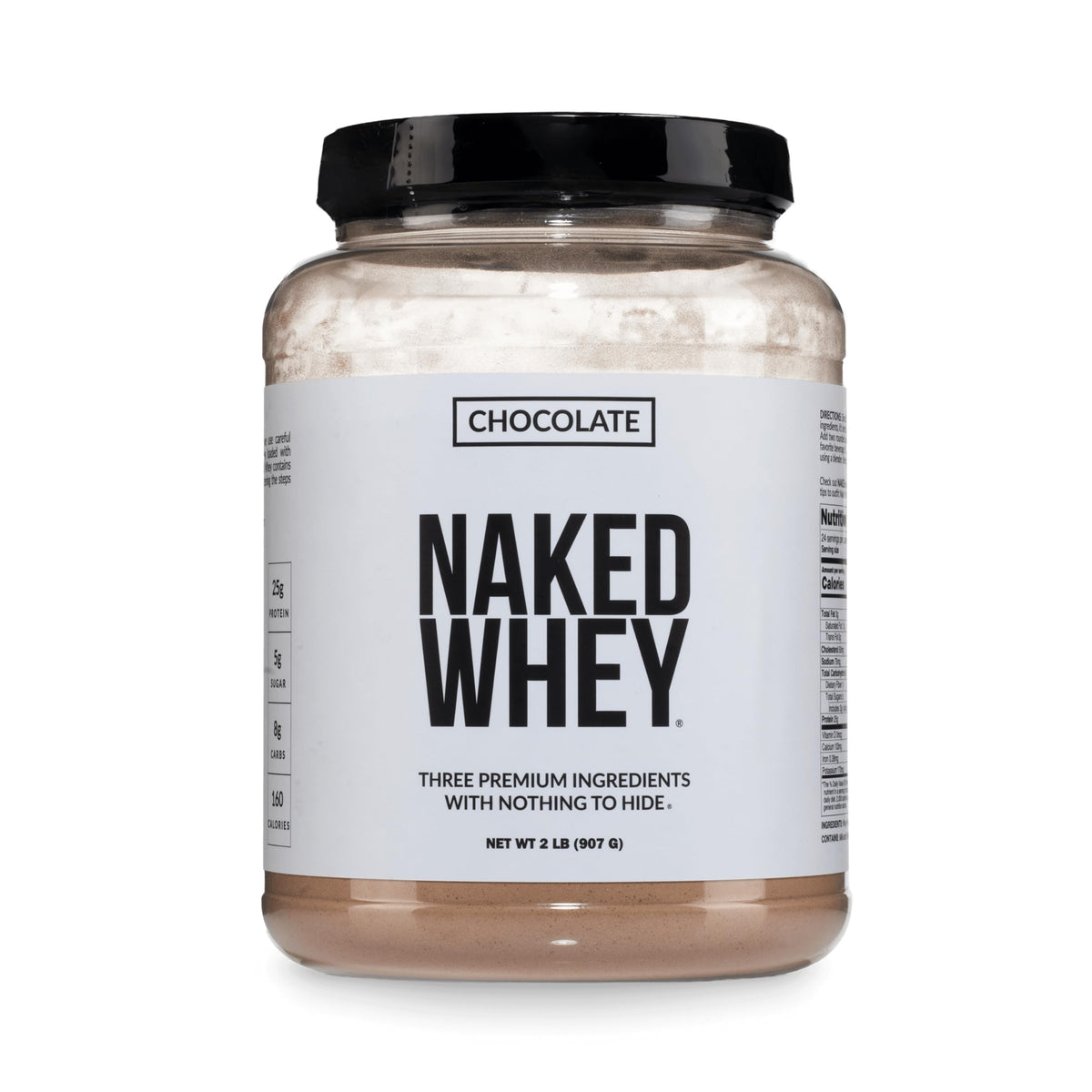 NAKED Whey 2LB 100% Grass Fed Whey Protein Powder - Only 1 Ingredient, Unflavored Whey Protein, NSF Certified, Undenatured, Gluten Free, Soy Free, No GMOs, No Preservatives