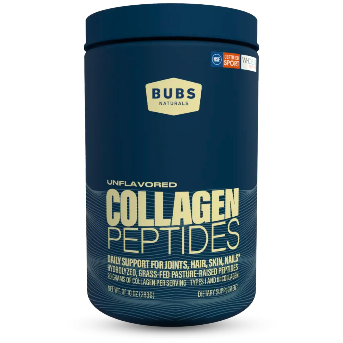 BUBS Naturals Collagen Peptides Powder, Collagen for Women & Men, Hydrolyzed Peptides, Unflavored Pasture Raised Grass Fed, Paleo Keto Friendly, Supports Hair Skin & Joint Health (20 oz) 28 Servings