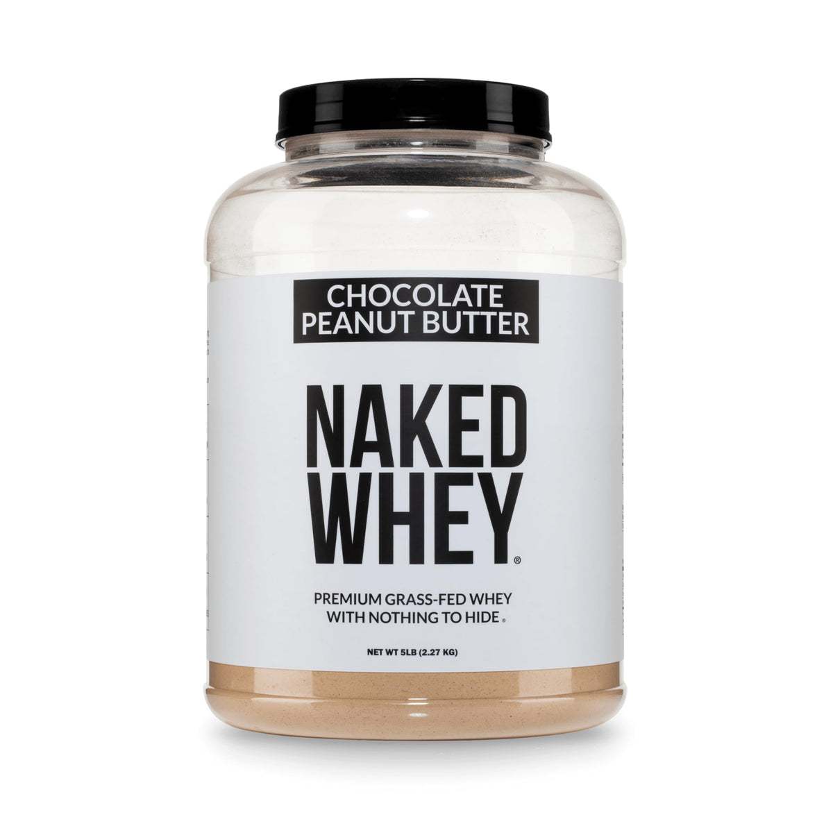 NAKED Whey 2LB 100% Grass Fed Whey Protein Powder - Only 1 Ingredient, Unflavored Whey Protein, NSF Certified, Undenatured, Gluten Free, Soy Free, No GMOs, No Preservatives