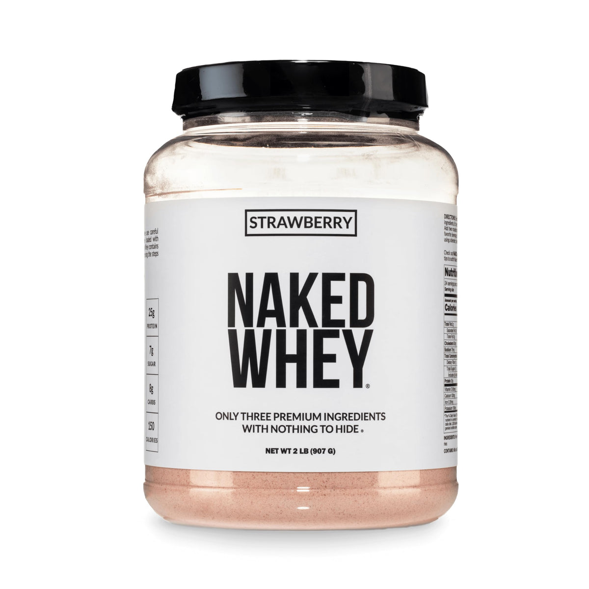 NAKED Whey 2LB 100% Grass Fed Whey Protein Powder - Only 1 Ingredient, Unflavored Whey Protein, NSF Certified, Undenatured, Gluten Free, Soy Free, No GMOs, No Preservatives