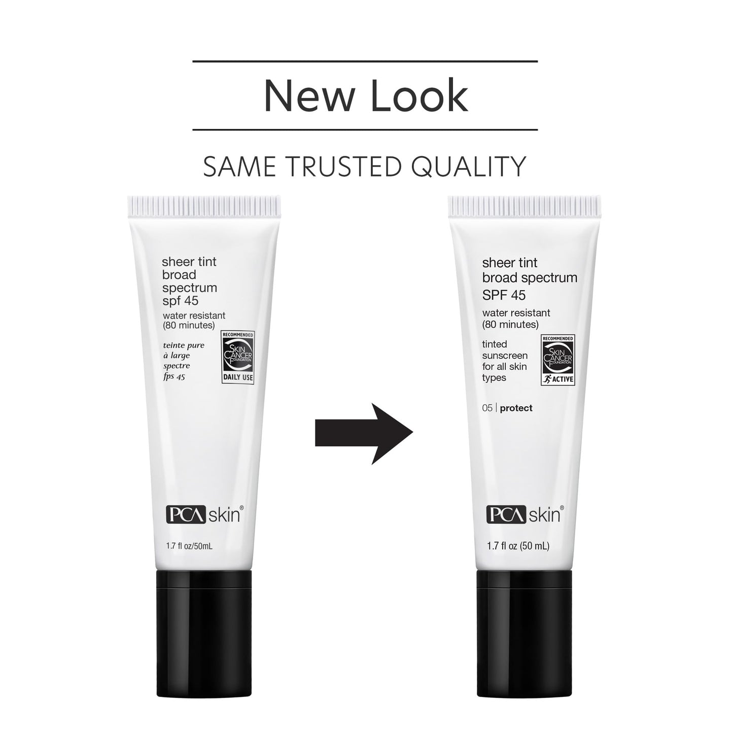 PCA SKIN Sheer Tint Broad Spectrum SPF 45 - Universally-Tinted Water-Resistant Hydrating Sunscreen for Use Alone or Under Foundation & Makeup (1.7 fl oz), 2 Pack