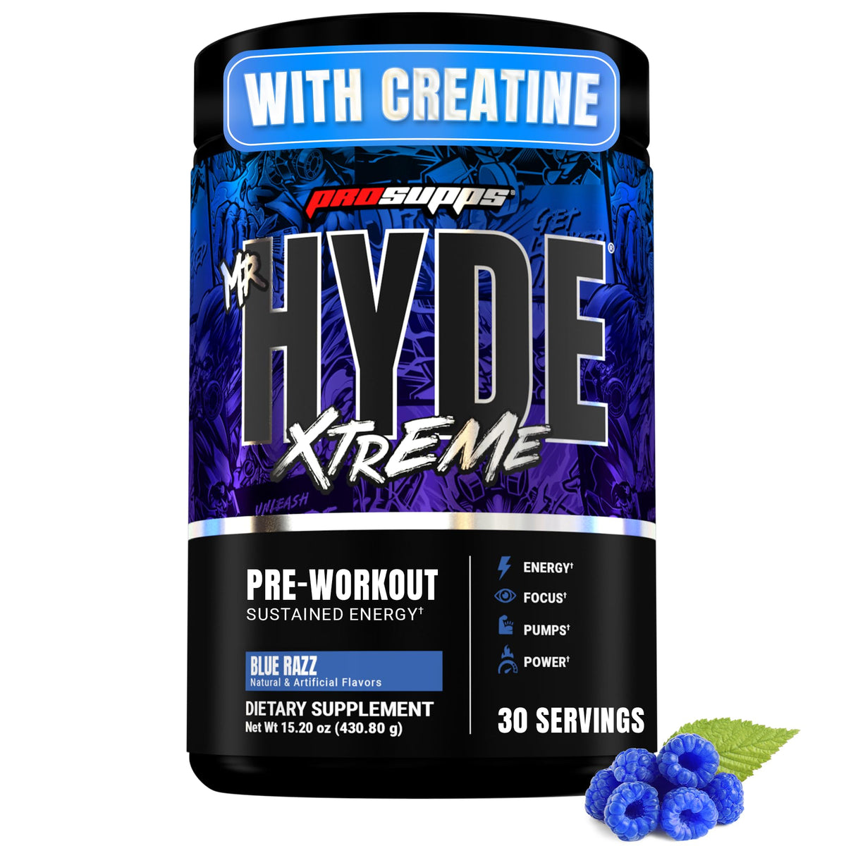 ProSupps Mr. Hyde Xtreme Pre Workout Powder with Creatine, Watermelon