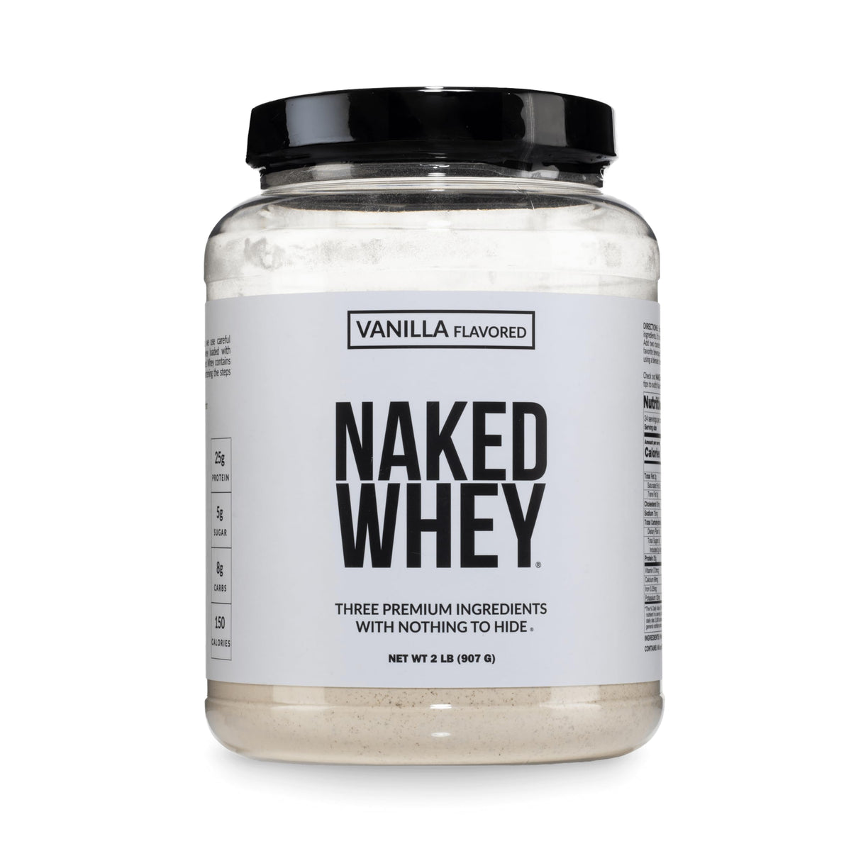 NAKED Whey 2LB 100% Grass Fed Whey Protein Powder - Only 1 Ingredient, Unflavored Whey Protein, NSF Certified, Undenatured, Gluten Free, Soy Free, No GMOs, No Preservatives