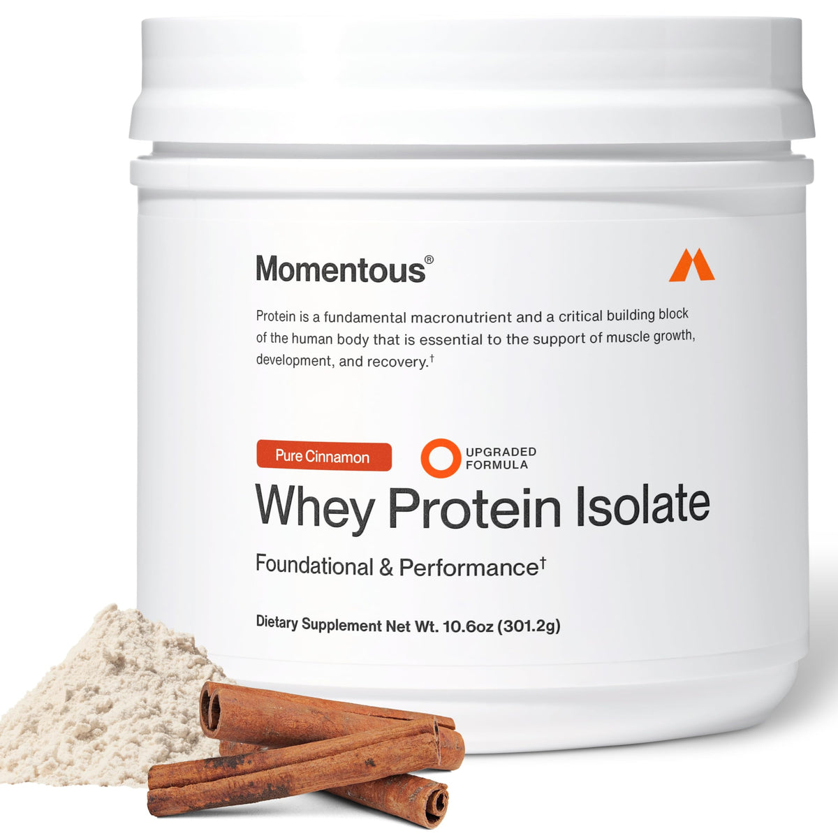 Momentous Grass-Fed Whey Protein Isolate Powder, 20g, Vanilla