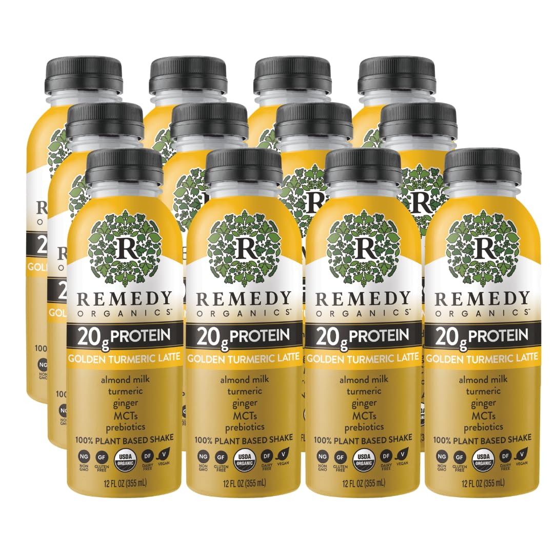 Remedy Organics Tropical Mango 12-Pack | Plant Based 16g Protein Shakes, Ready to Drink | USDA Organic, Gluten Free, Dairy Free, Soy Free