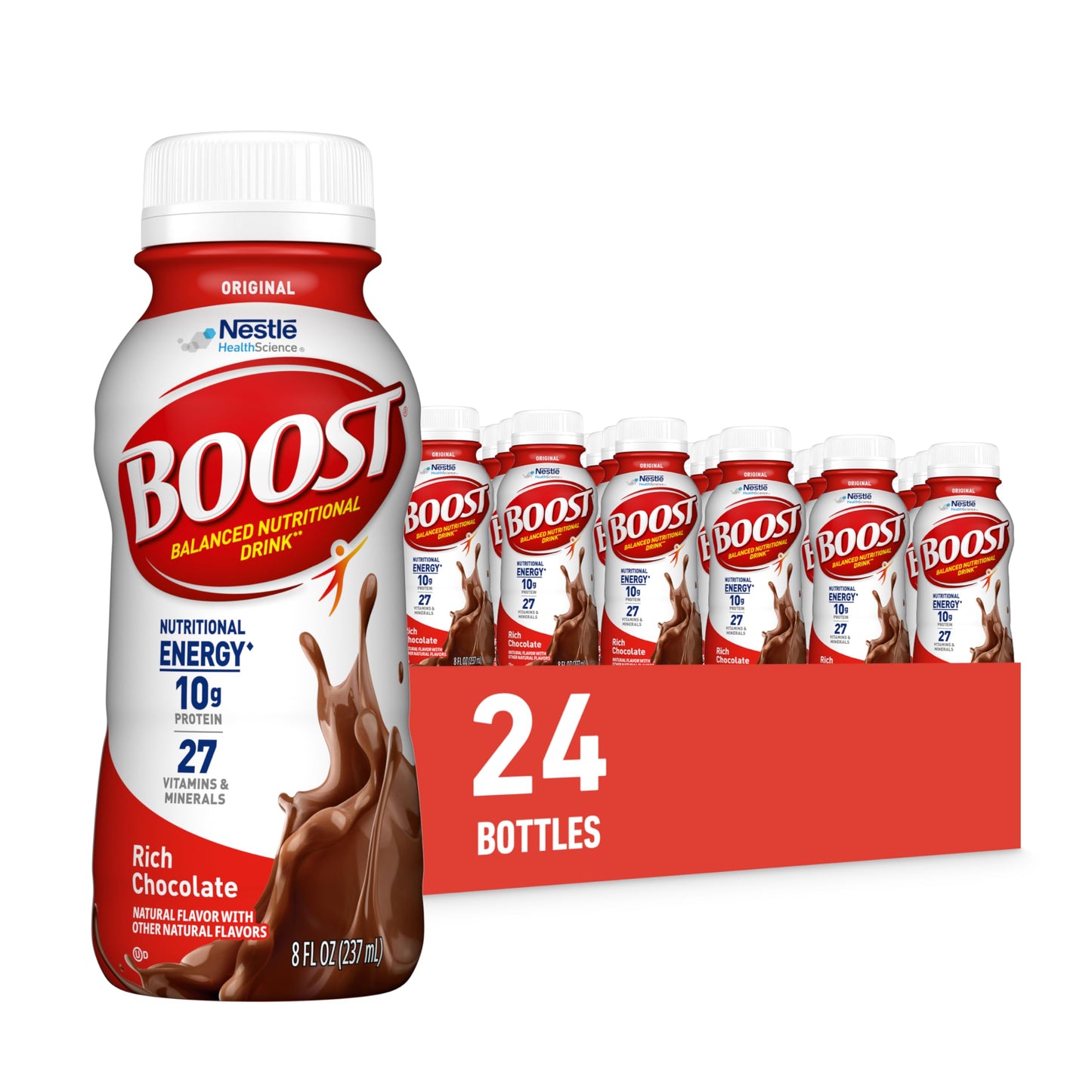 BOOST Original Ready to Drink Nutritional Drinks, Peaches & Creme, 8 Fl Oz (Pack of 24)