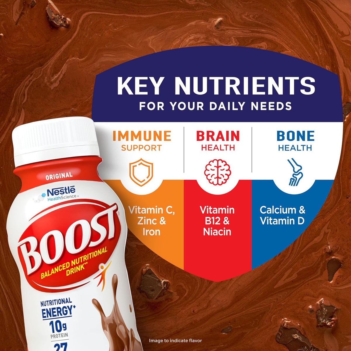BOOST Original Nutritional Shake, Ready to Drink, Rich Chocolate, 24 Pack