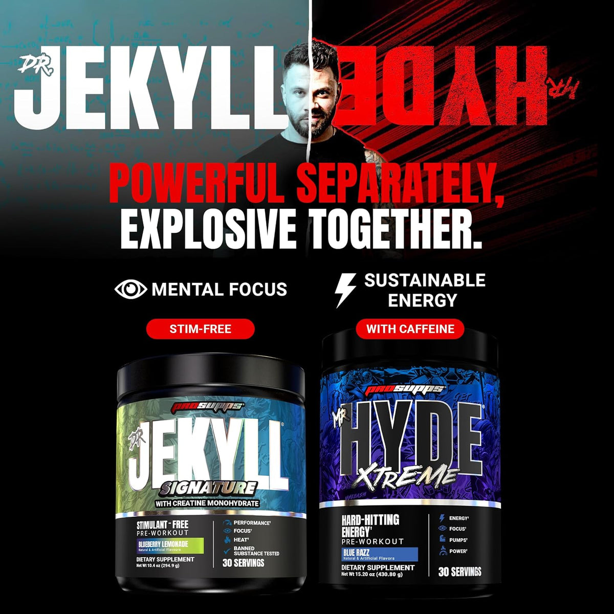 ProSupps Mr. Hyde Xtreme Pre Workout Powder with Creatine, Watermelon