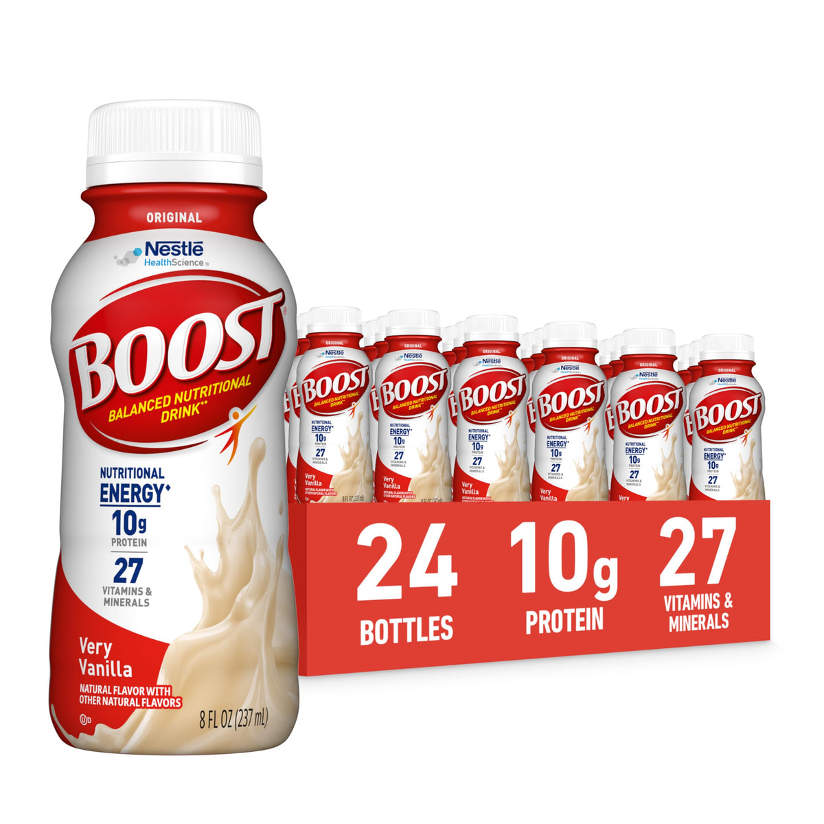 BOOST Original Nutritional Shake, Ready to Drink, Rich Chocolate, 24 Pack