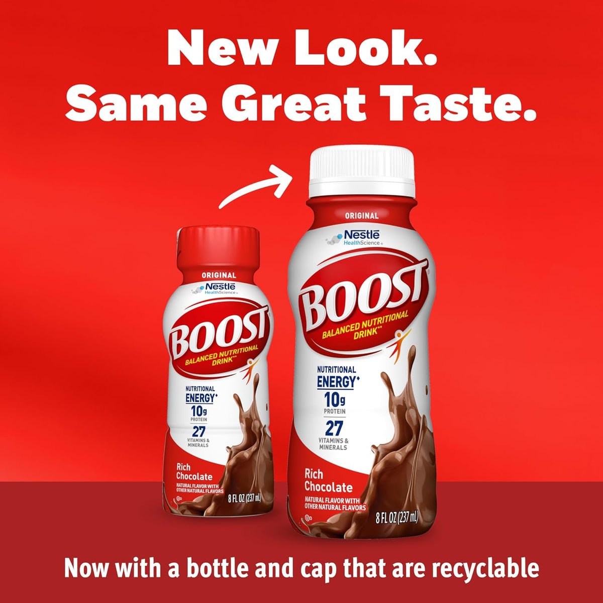 BOOST Original Nutritional Shake, Ready to Drink, Rich Chocolate, 24 Pack