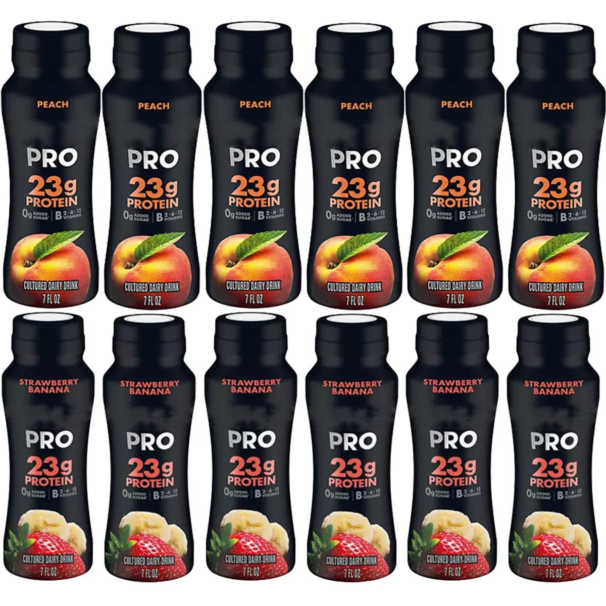 Greek Yogurt Protein Drink, Low Fat, 20g Protein per Bottle, Variety Pack, Strawberry Cream and Mixed Berry Vanilla Flavors 10 fl oz, 8 Count