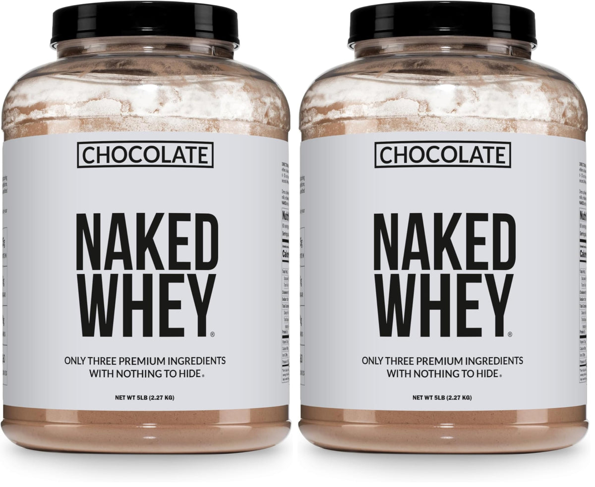 NAKED Whey 2LB 100% Grass Fed Whey Protein Powder - Only 1 Ingredient, Unflavored Whey Protein, NSF Certified, Undenatured, Gluten Free, Soy Free, No GMOs, No Preservatives