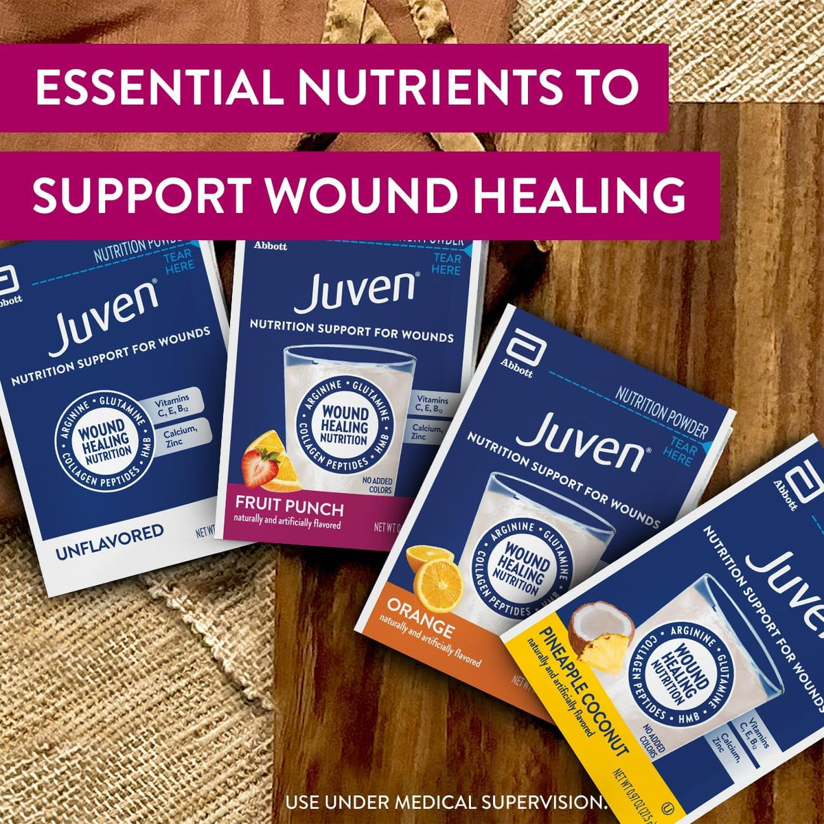 Juven Nutrition Support for Wound Healing, Fruit Punch, 30ct